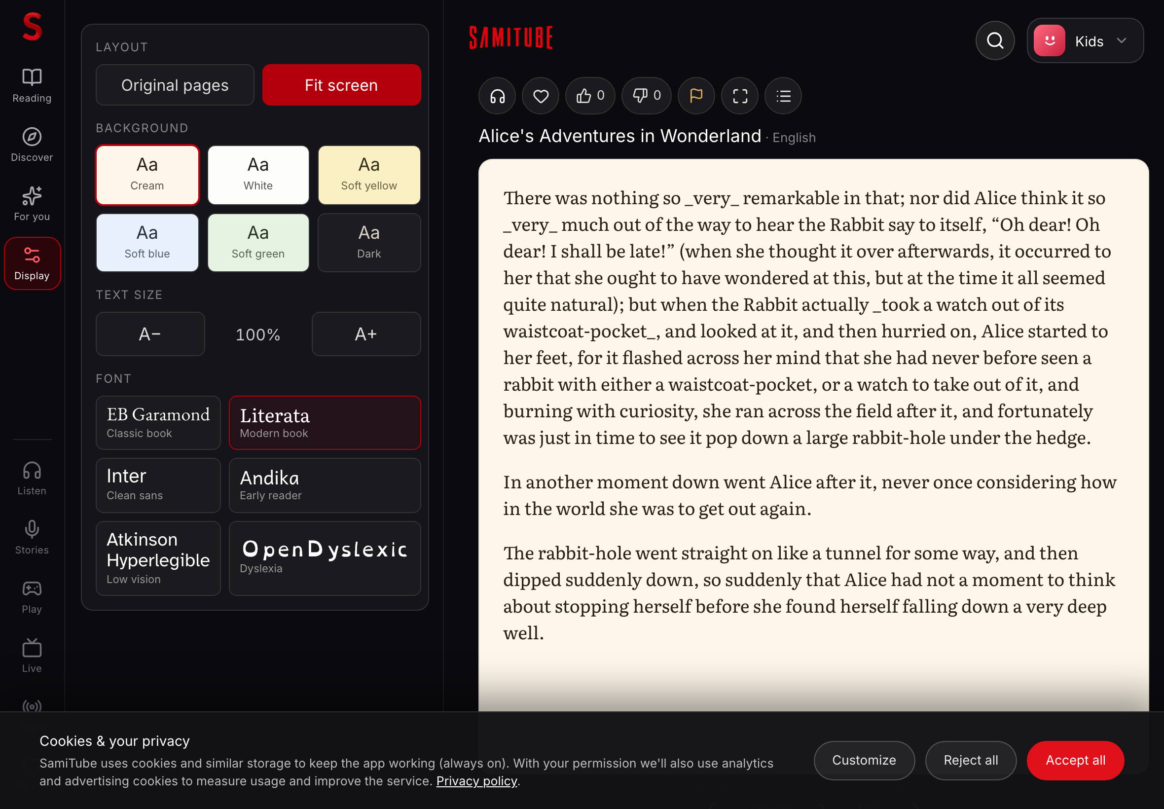 read-display screenshot