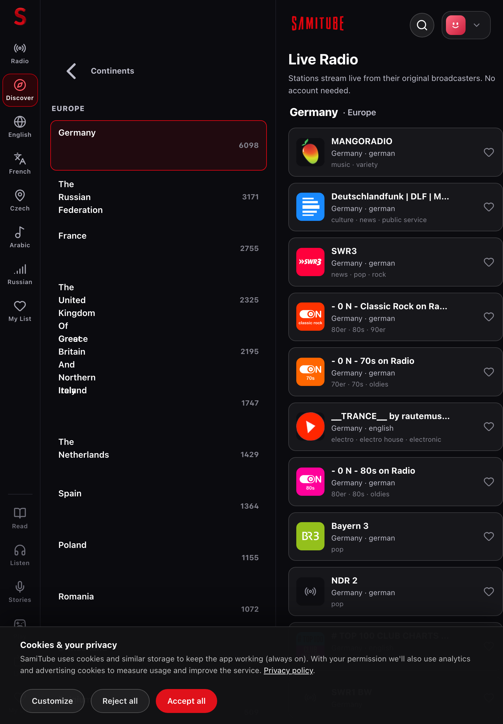 radio-country screenshot