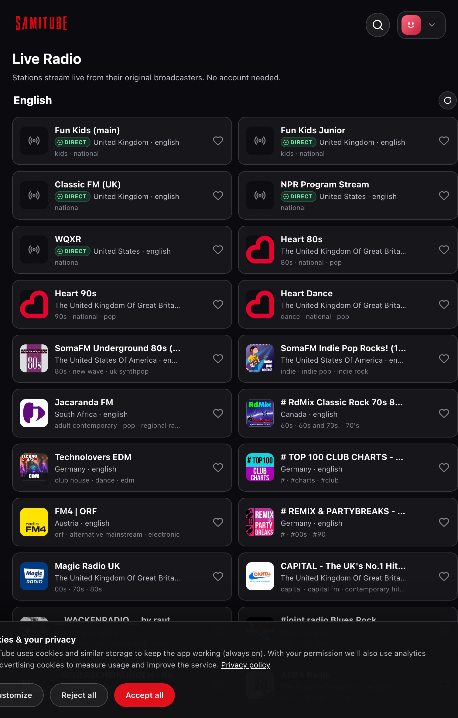 radio-lanes full page screenshot