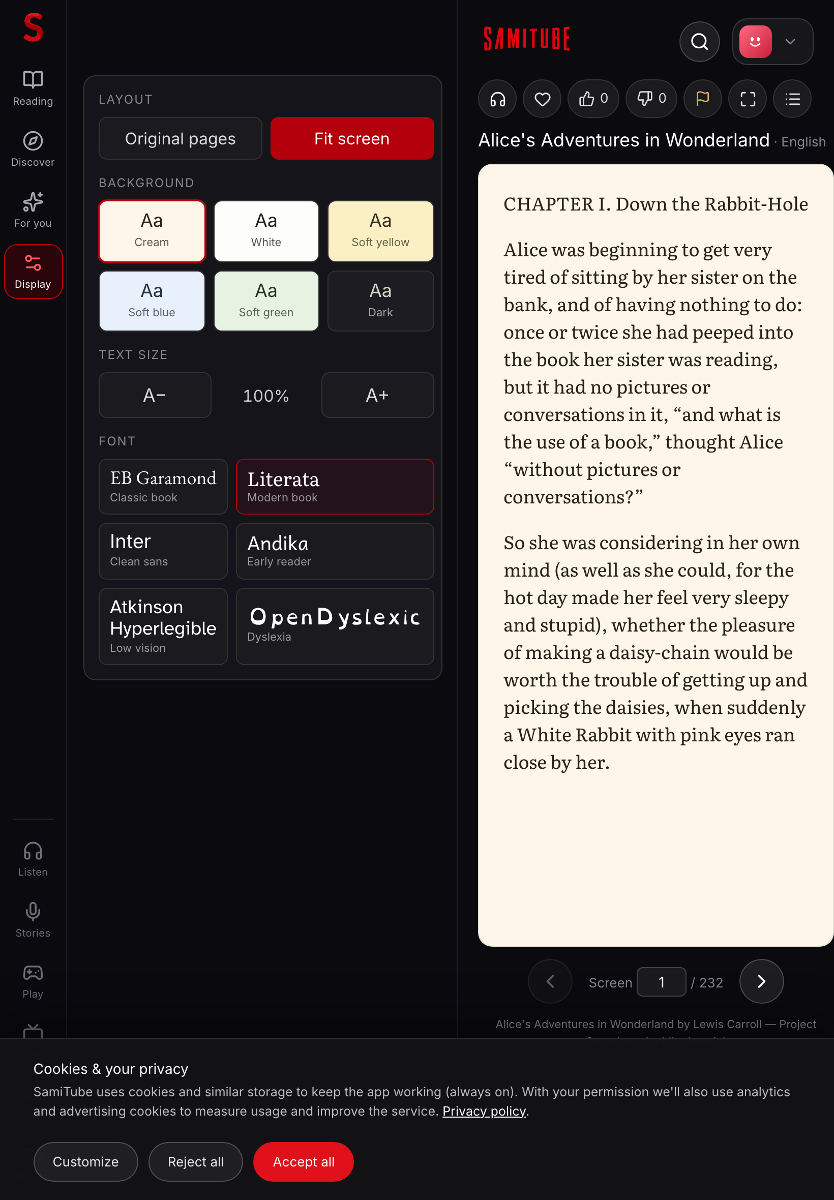 read-display screenshot