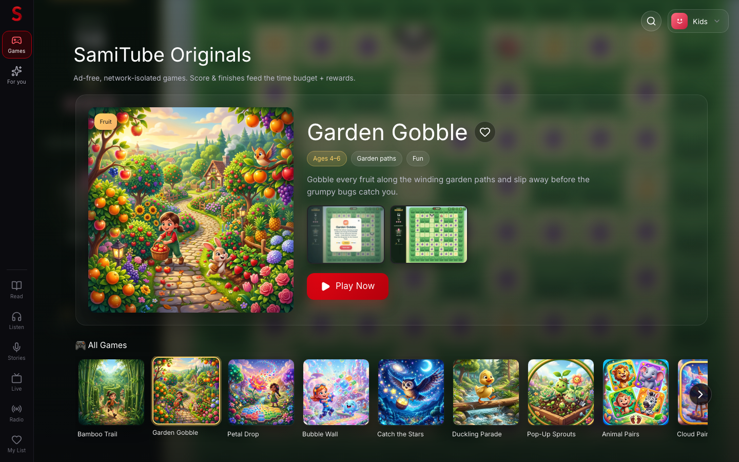 play-tile-focused screenshot