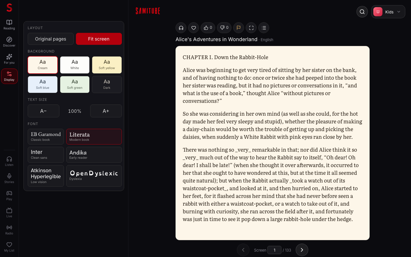 read-display screenshot