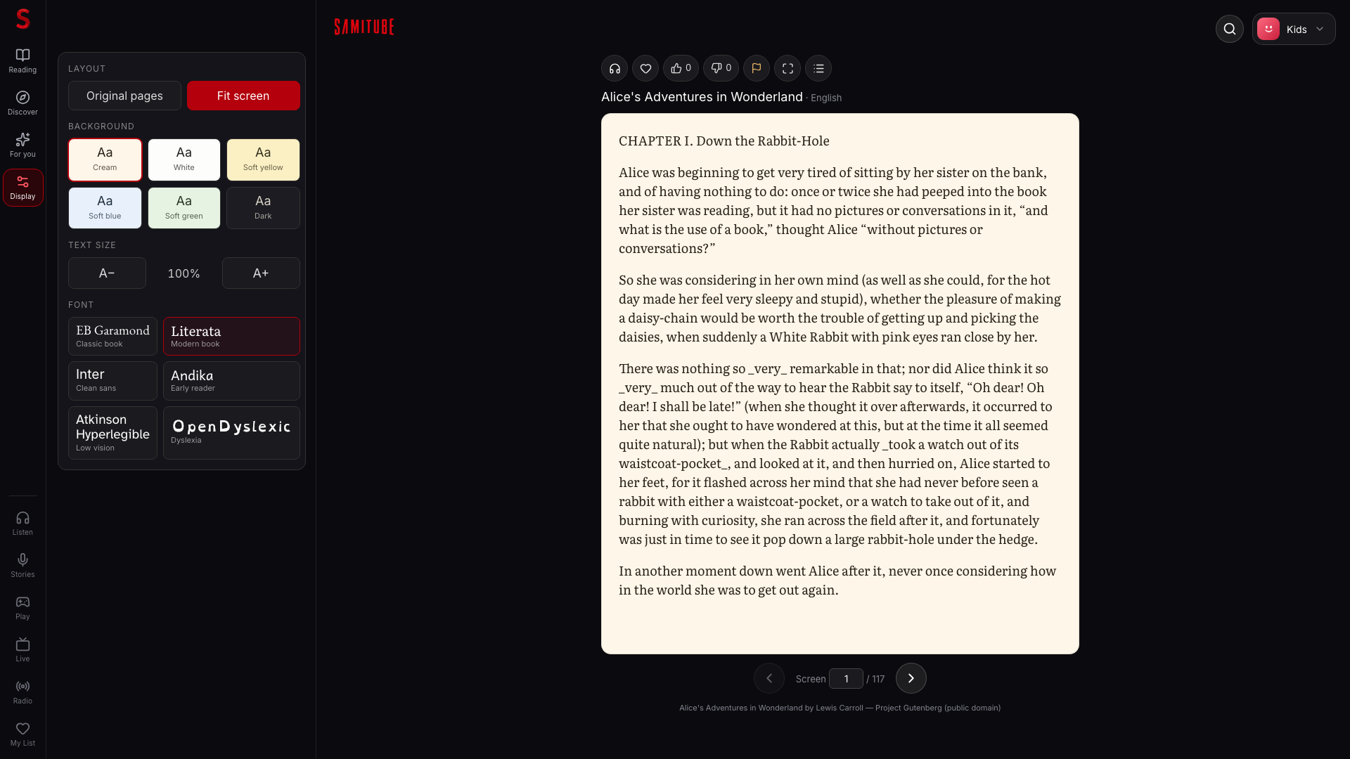 read-display screenshot